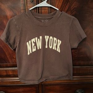 Cute brown thick 100 percent cotton New York t shirt